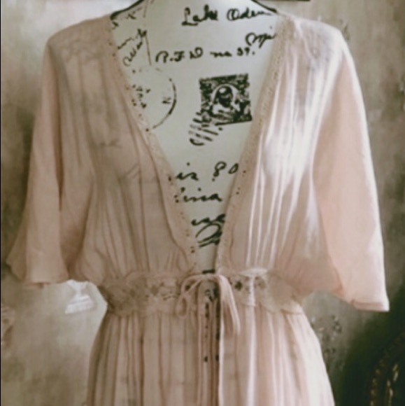 EMBELLISHED BLUSH MAXI DUSTER NWT - Picture 3 of 9